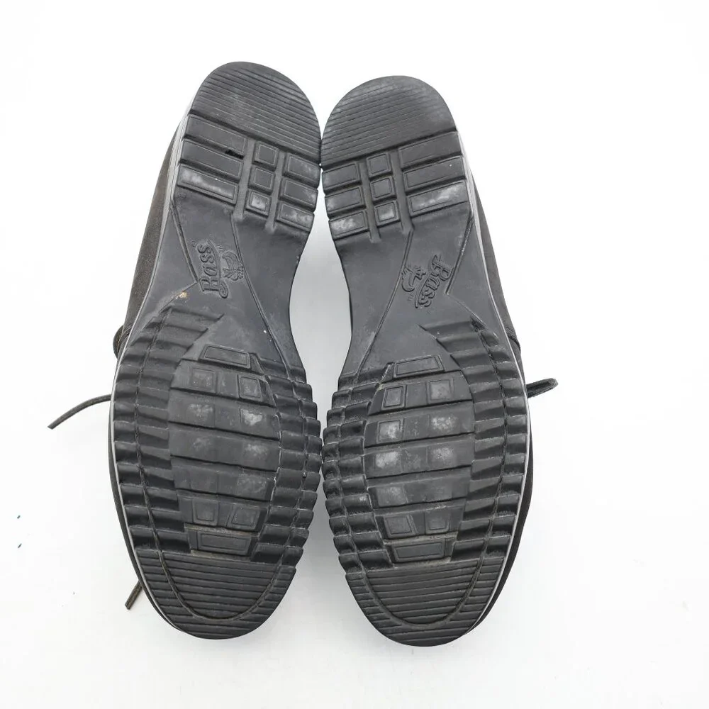 GH Bass Black Nubuck Men's US Size 10.5 M Leather Boat Loafer Shoes